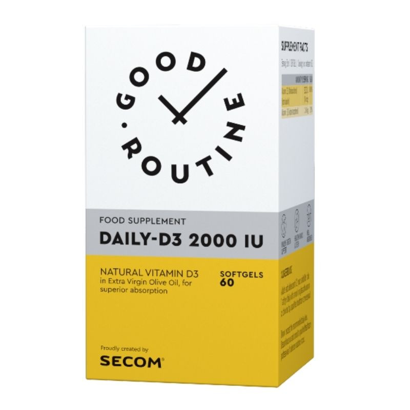 Secom Good Routine Daily D3 2000 IU, 60 capsule Stres si somn 2023-09-22