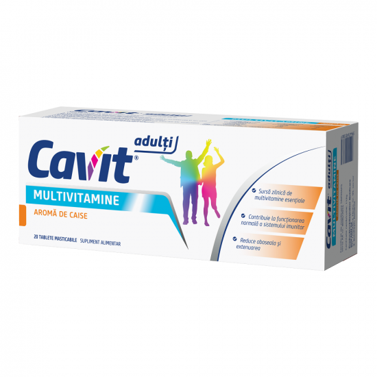 Cavit adulti multivitamine luteina cu aroma caise, 20 tablete Suplimente pentru vedere 2023-09-22