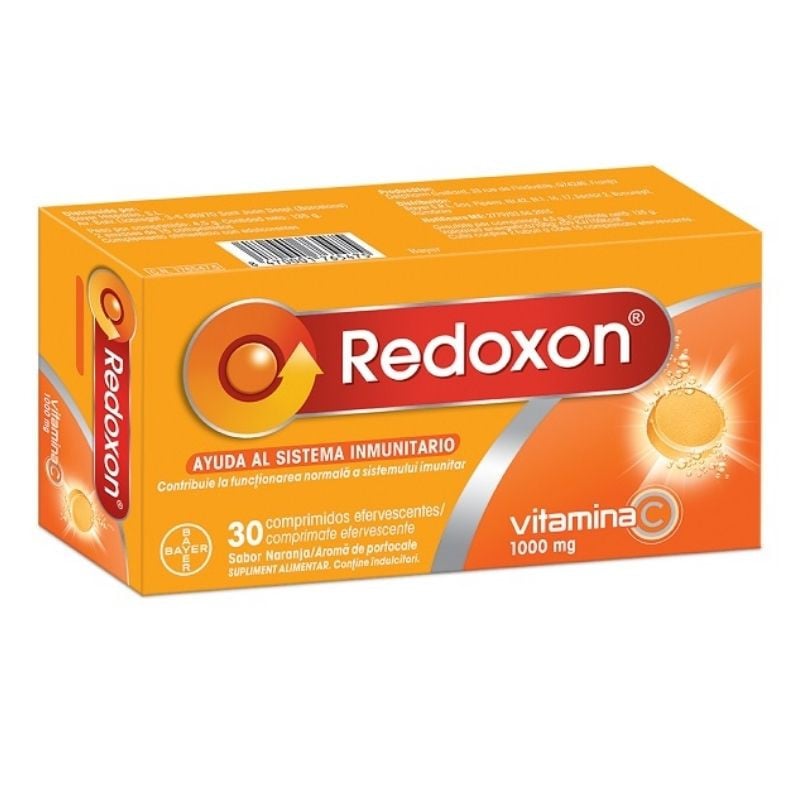 Redoxon vitamina C 1000 mg aroma de portocale, 30 comprimate efervescente 1000 imagine teramed.ro