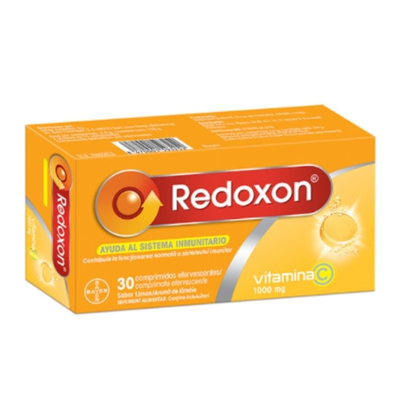 Redoxon vitamina C 1000 mg aroma de lamaie, 30 comprimate efervescente 1000