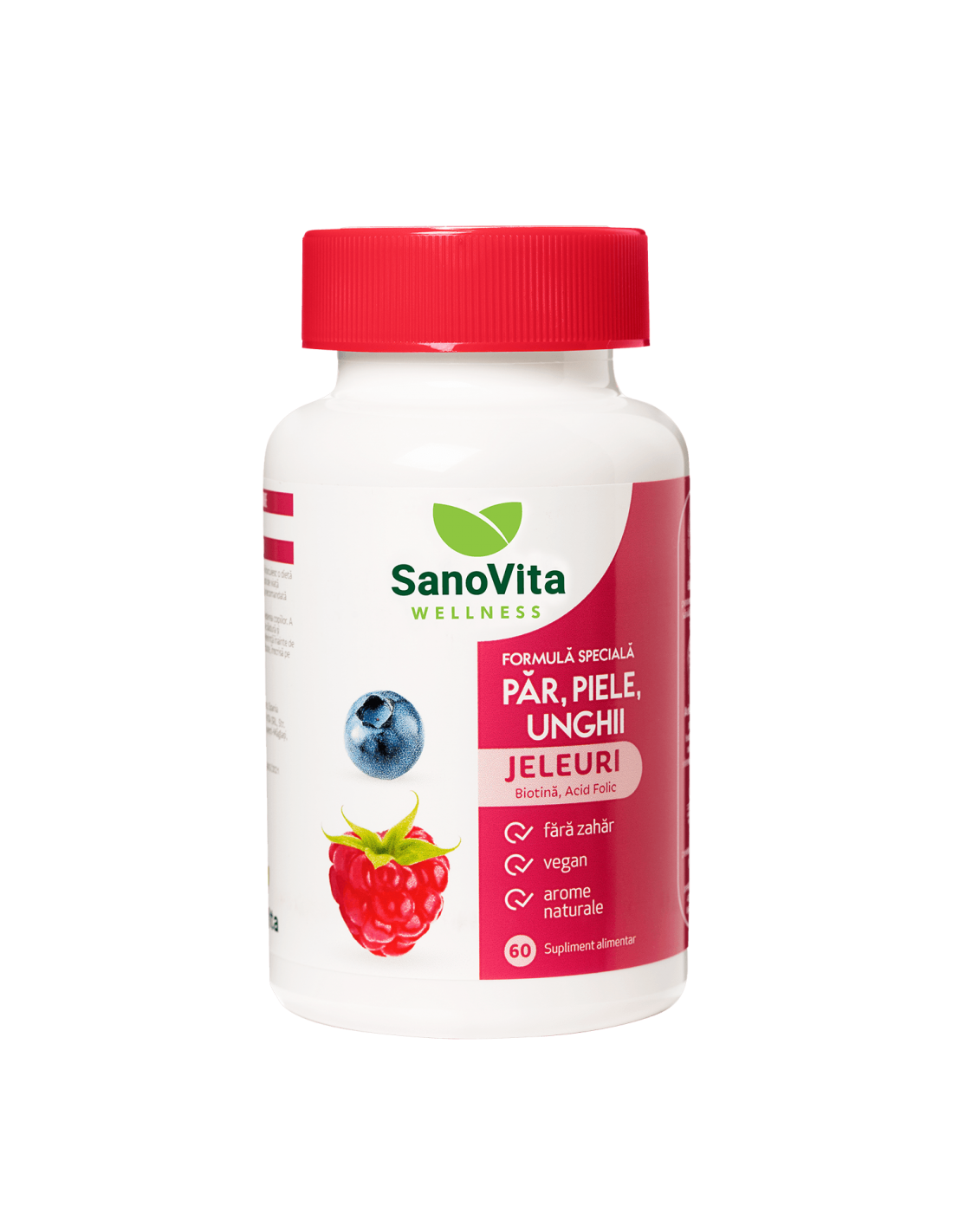 SANOVITA WELLNESS Jeleuri par, piele si unghii, 60 bucati bucati imagine 2022