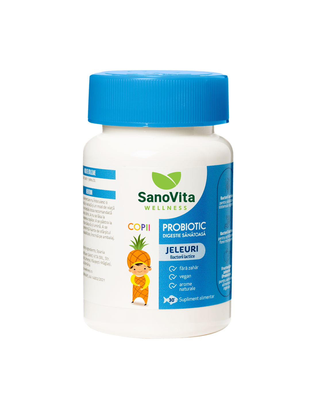 SANOVITA WELLNESS Jeleuri Copii Probiotic, 30 buc buc imagine noua