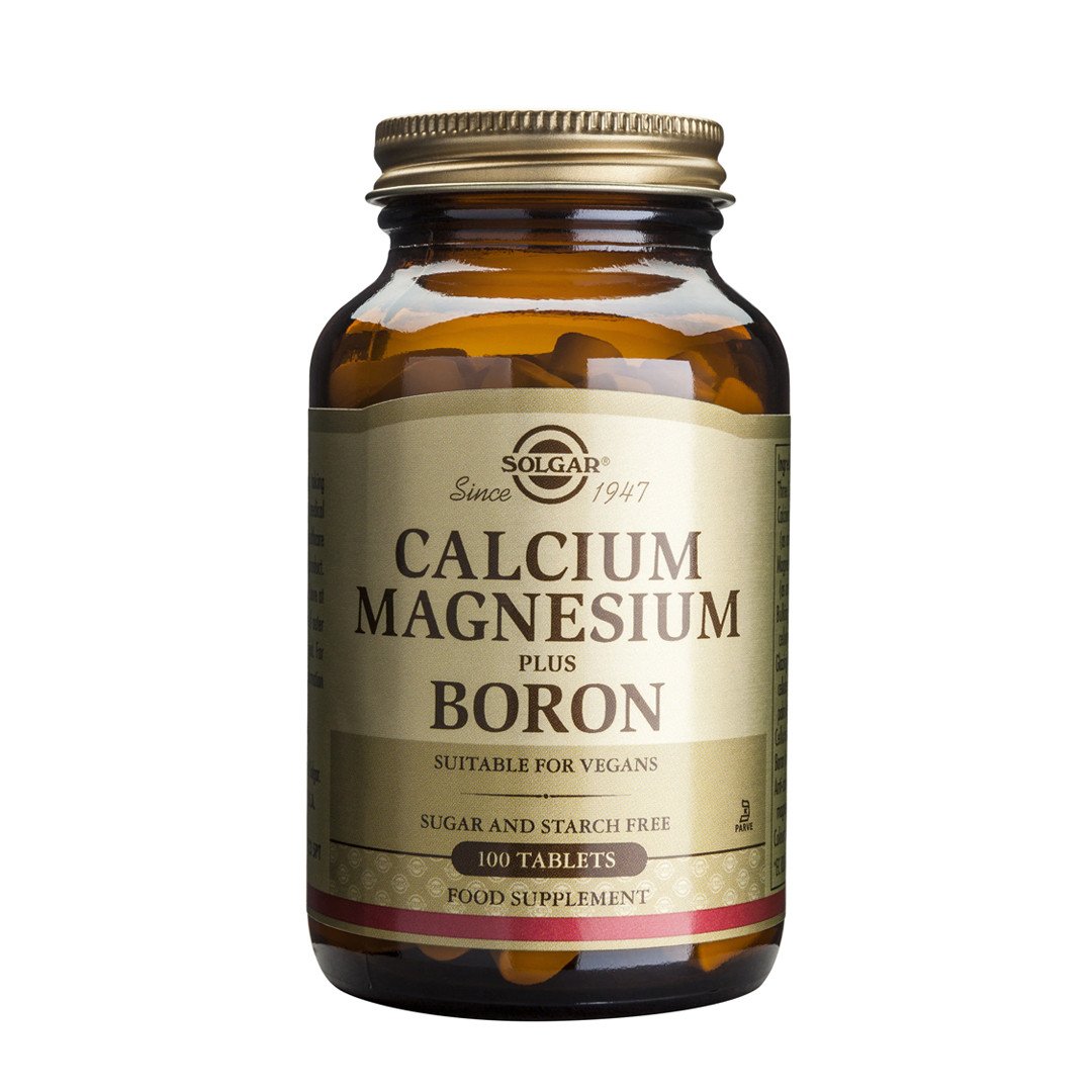 Calcium Magnesium + Boron, 100 capsule Solgar 100 imagine noua