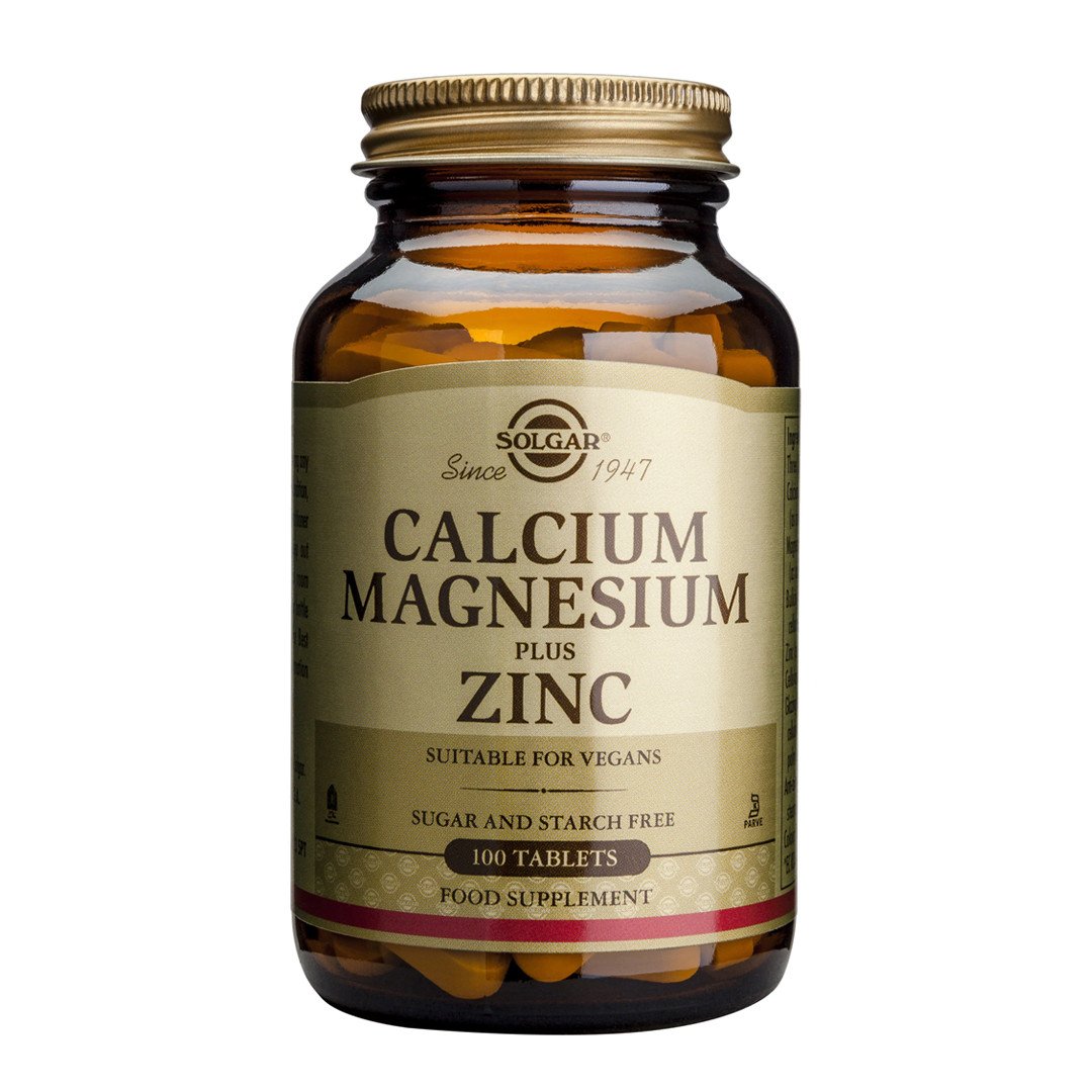 Calcium Magnesium + Zinc, 100 tablete Solgar 100 imagine noua