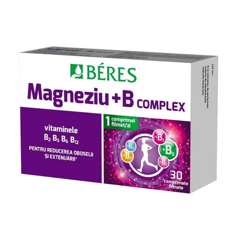 Beres Magneziu B6 + Vitamine B complex, 30 comprimate Activitate imagine 2021