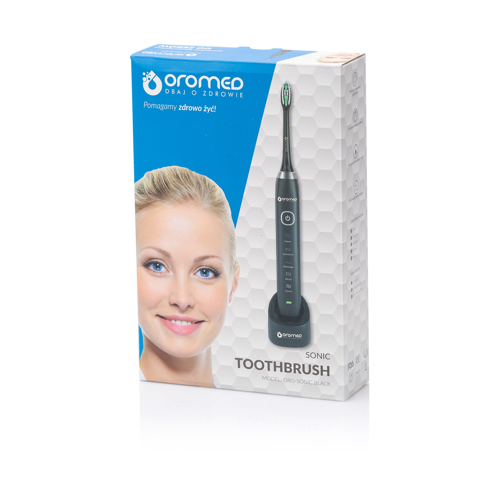 ORO-SONIC (white/black) Periuta sonica adulti La Reducere (white/black)