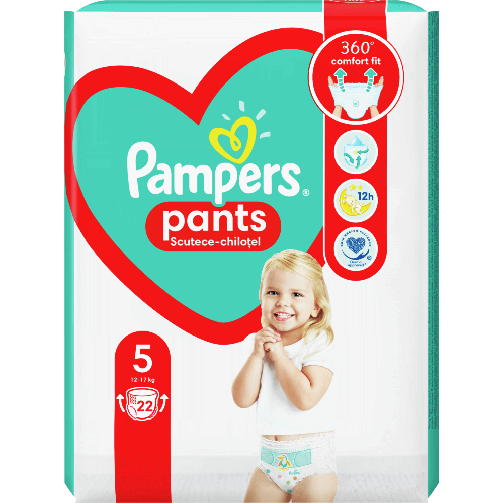 Pampers Pants Active Baby Marimea 5, 12-17kg, 22 bucati 12-17kg imagine noua