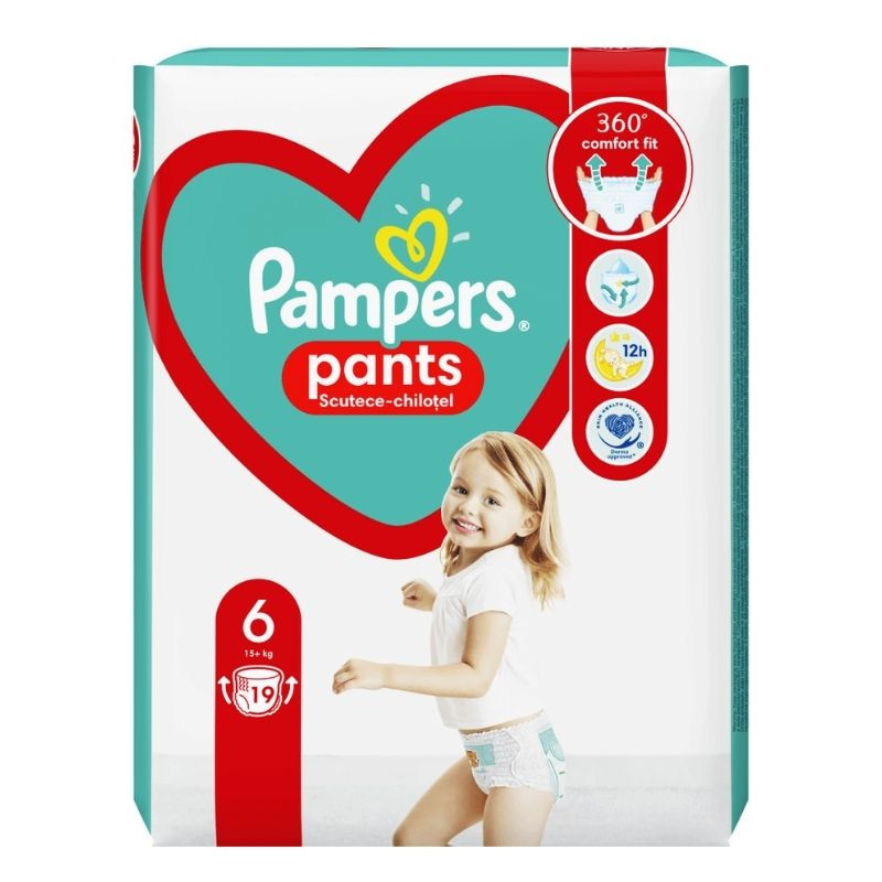 Pampers Pants Scutece Chilotel Marimea 6, 15+kg, 19 Bucati