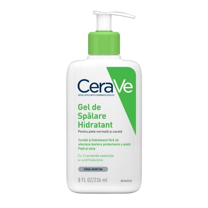 Gel De Spalare Hidratant, Piele Normal-uscata, 236 Ml, Cerave