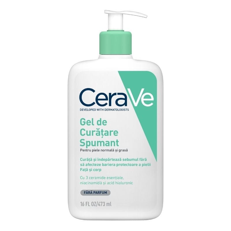 Gel De Curatare Spumant, Piele Normal-grasa, 473 Ml, Cerave