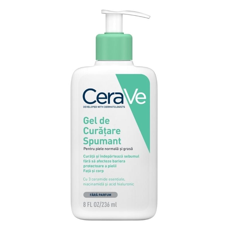 Gel De Curatare Spumant, Piele Normal-grasa, 236 Ml, Cerave