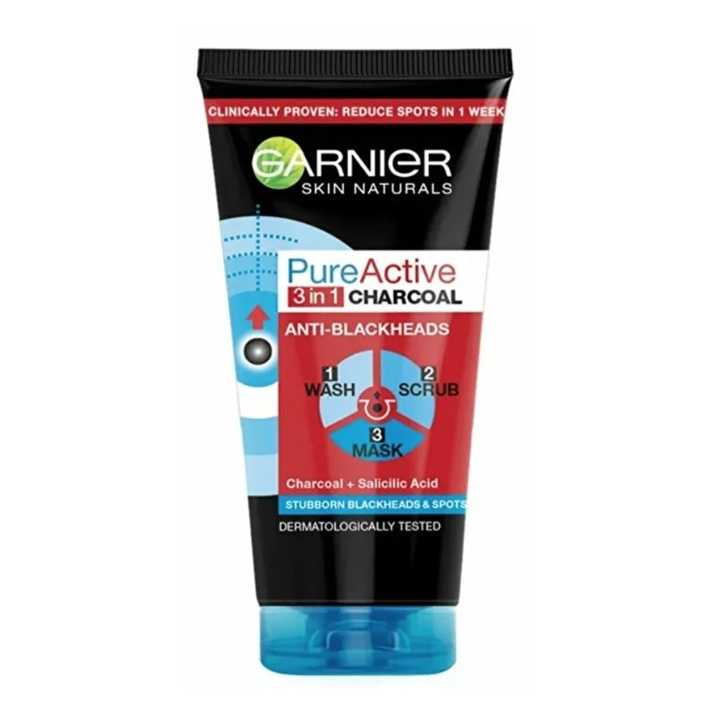 Garnier Pure Active Charcoal gel de curatare 3 in 1, 150ml