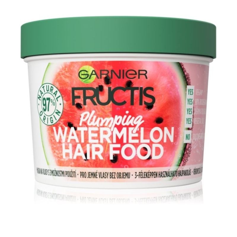 Garnier Fructis Hair Food Pepene Verde Masca Pentru Par Fin, 390ml