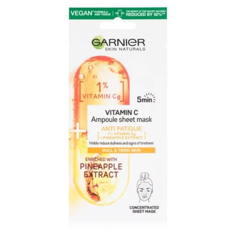 Garnier Masca servetel Ampoule Anti-fatigue cu Ananas, 15g Frumusete si ingrijire 2023-09-24