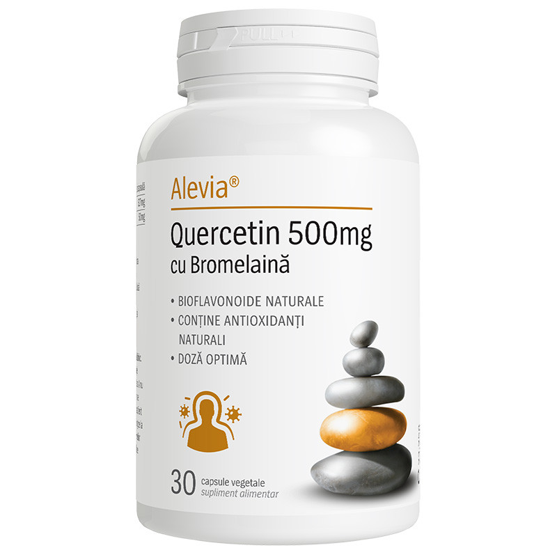 ALEVIA Quercitin 500mg cu Bromelaina, 30 cps 500mg imagine 2022