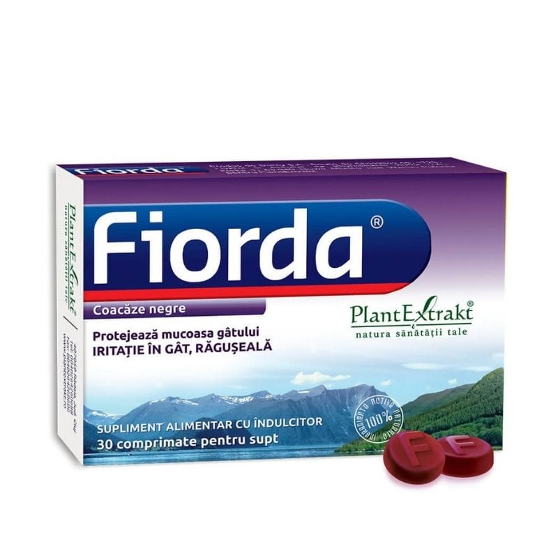 Fiorda cu aroma de coacaze negre, 30 comprimate, Plant Extrakt