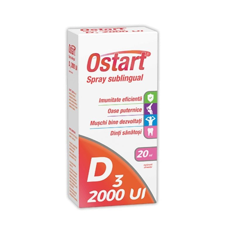 FITERMAN Ostart D3 2000 UI spray sublingual, 20 ml 2000 imagine teramed.ro