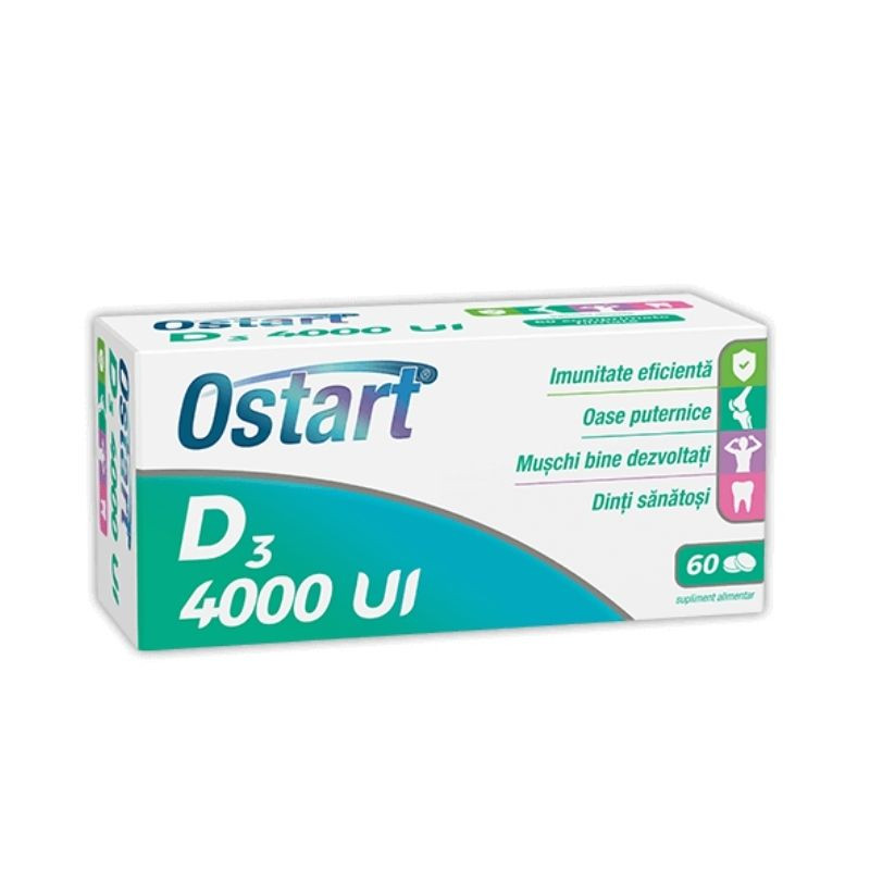 FITERMAN Ostart D3 4000 UI, 60 comprimate 4000 imagine teramed.ro