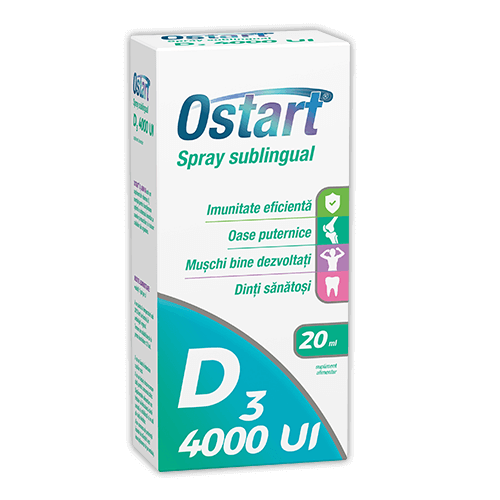 Ostart D3 4000 UI spray sublingual, 20ml 20ml imagine teramed.ro