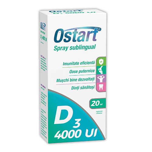 Ostart D3 4000 UI spray sublingual, 20ml 20ml imagine teramed.ro