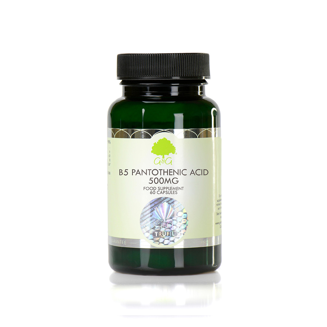 Vitamina B5 Acid Pantotenic 500 mg, 60 capsule 500 imagine noua