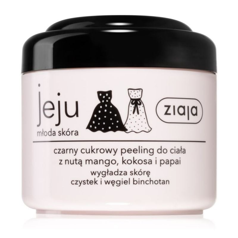 Ziaja Jeju Pink, Scrub cu zahar si carbune pentru corp, 200 ml 200% imagine noua