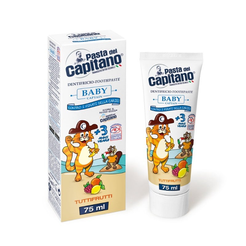 Del Capitano Pasta de dinti Baby Tutti-Frutti 3 +, 75 ml Baby imagine noua