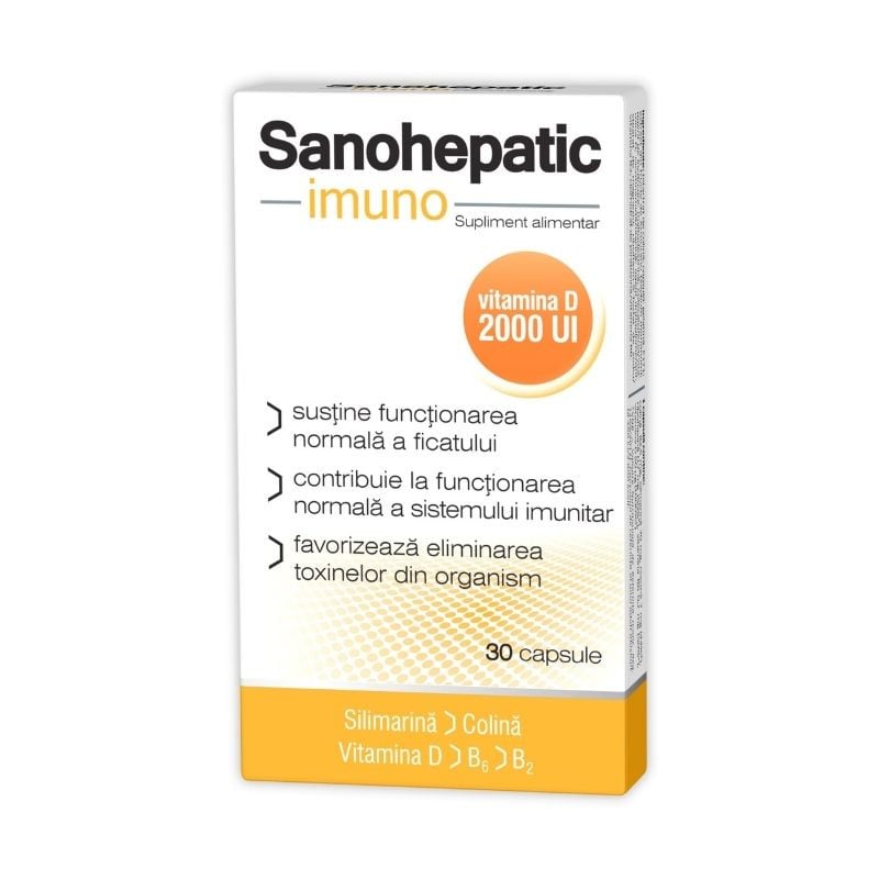 Sanohepatic Imuno, 30 capsule Digestie sanatoasa