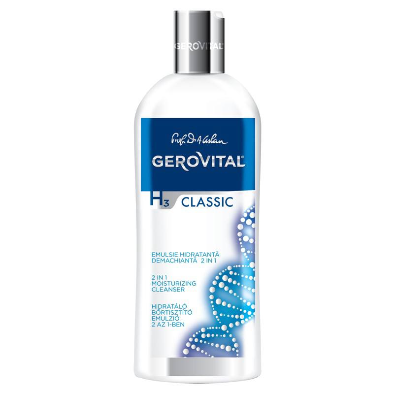 Gerovital H3 Classic emulsie hidratanta demachianta 2 in 1, 200 ml 200% imagine teramed.ro