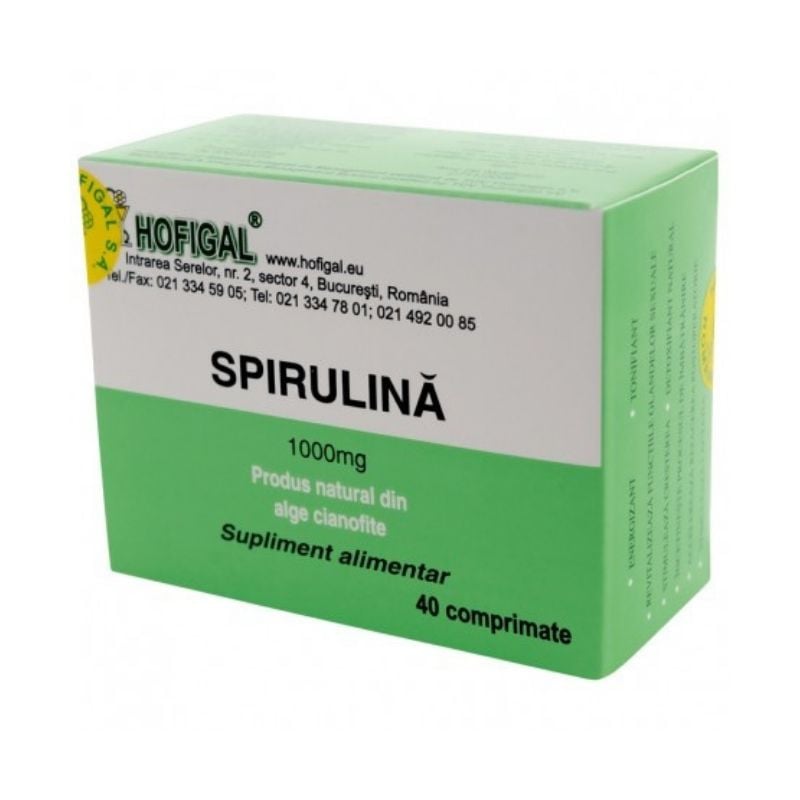 HOFIGAL Spirulina 1000mg, 40 comprimate