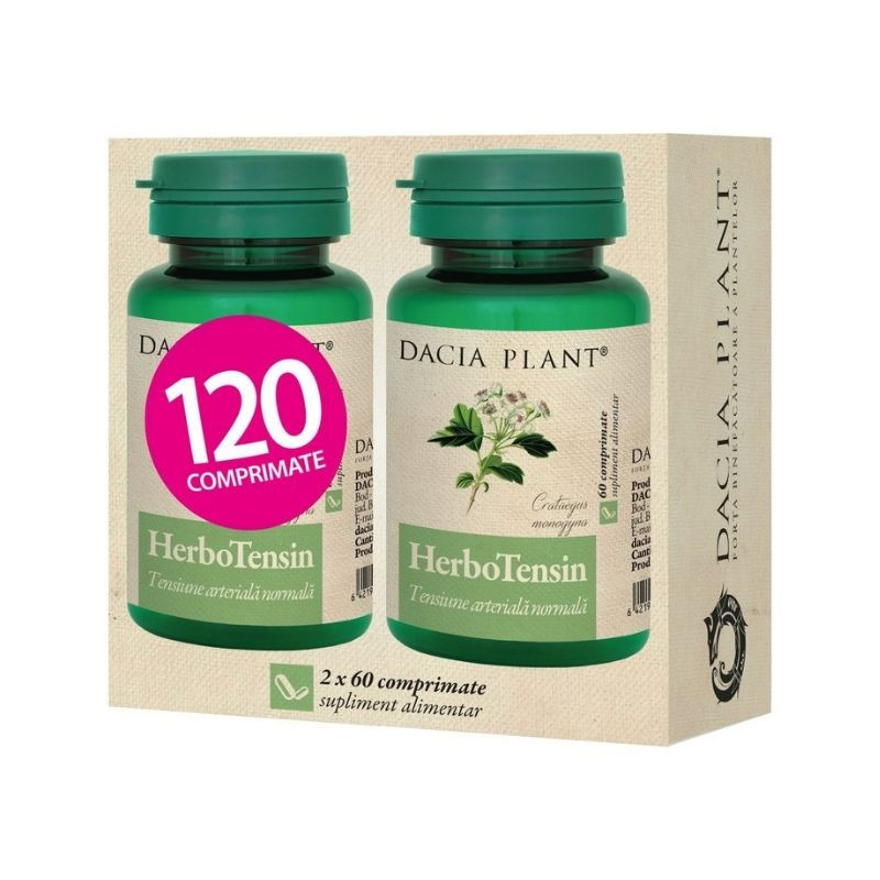 DACIA PLANT Herbotensin, 60 comprimate. 1+1 cadou 1+1 imagine noua
