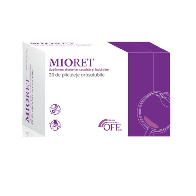 Mioret, 20 plicuri orosolubile, vitamine pentru ochi Ingrijirea