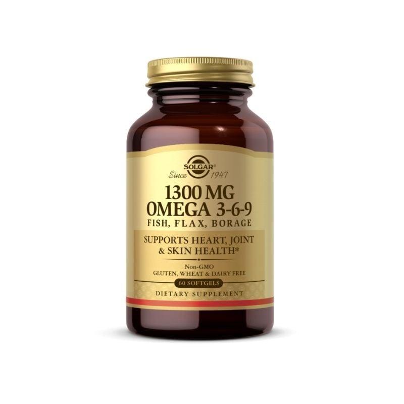 Omega 3-6-9 Softgels, 60 capsule, Solgar 3-6-9 imagine teramed.ro