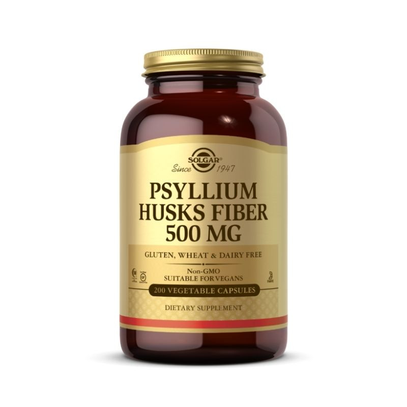 Psyllium Husks Fibre 500mg, 200 capsule, Solgar 200% imagine teramed.ro