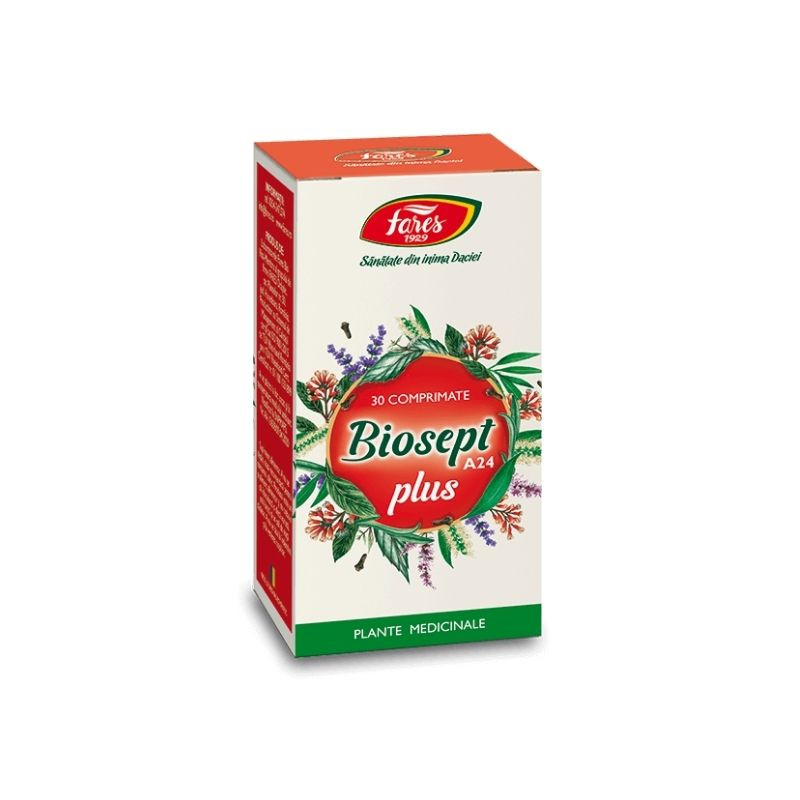 Capsule Biosept plus, 30 comprimate de supt, Fares Biosept