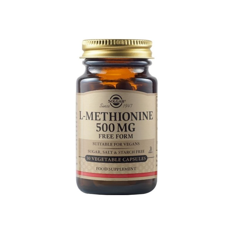 Solgar L-Methionine 500mg, 30 capsule Regenerare si tonifiere