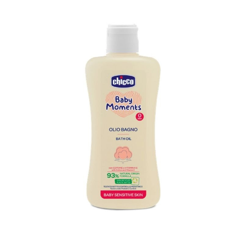 Chicco Baby Moments Sensitive Ulei de baie dermatologic, 200 ml, 0 luni+ 200