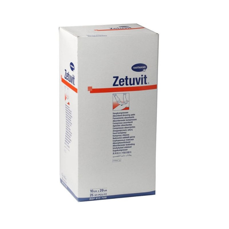 Hartmann zetuvit comprese absorbante10x20 cm, 25 bucati