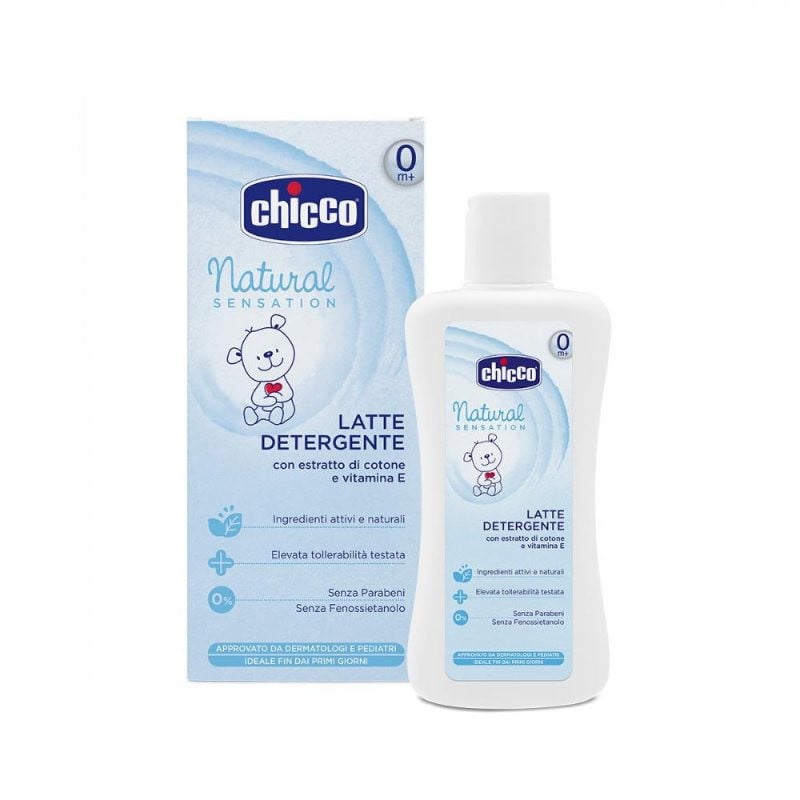 Chicco Natural Sensation Lapte Pentru Curatare 2in1, 300 Ml, 0luni+