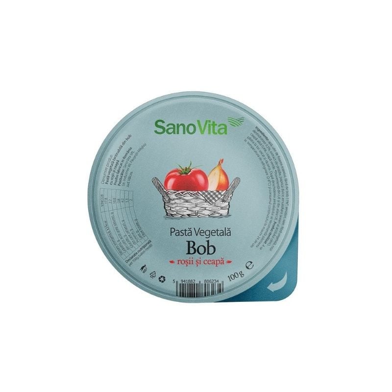 Sanovita Pasta Vegetala din bob cu rosii si ceapa, 100 g 100 imagine 2022