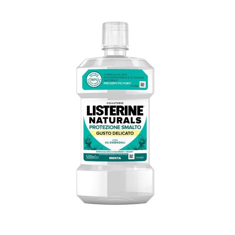 Listerine apa de gura Natur Enamel, 500 ml 500 imagine teramed.ro