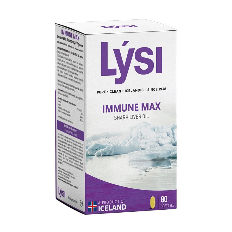 Immune Max LYSI, ulei ficat de rechin, 80 capsule