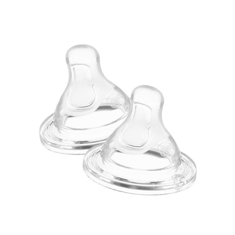 Chicco Perfect5 Tetina anticolici silicon, flux rapid, 2 bucati, 4luni+ +4luni