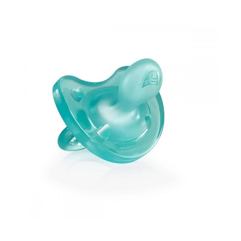 Chicco Physio Soft Suzeta silicon monobloc, forma ortodontica, 16-36 luni+, bleu 16-36 imagine noua