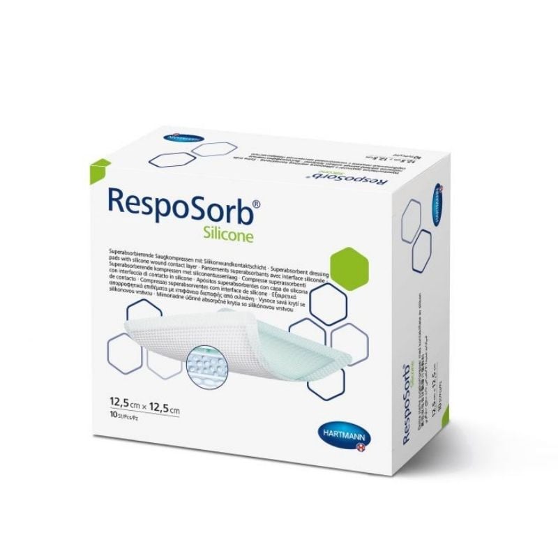 Hartmann Resposorb Silicone 12,5 X 12,5 Cm, 10 Bucati