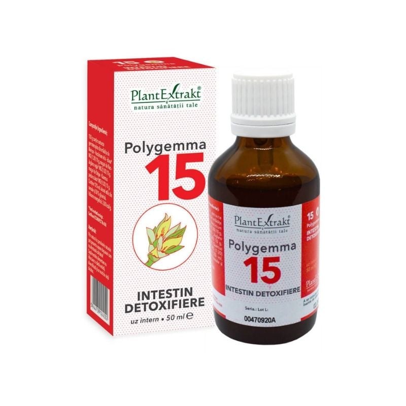 POLYGEMMA nr. 15 Intestin detoxifiere, 50 ml Gastro 2023-09-22
