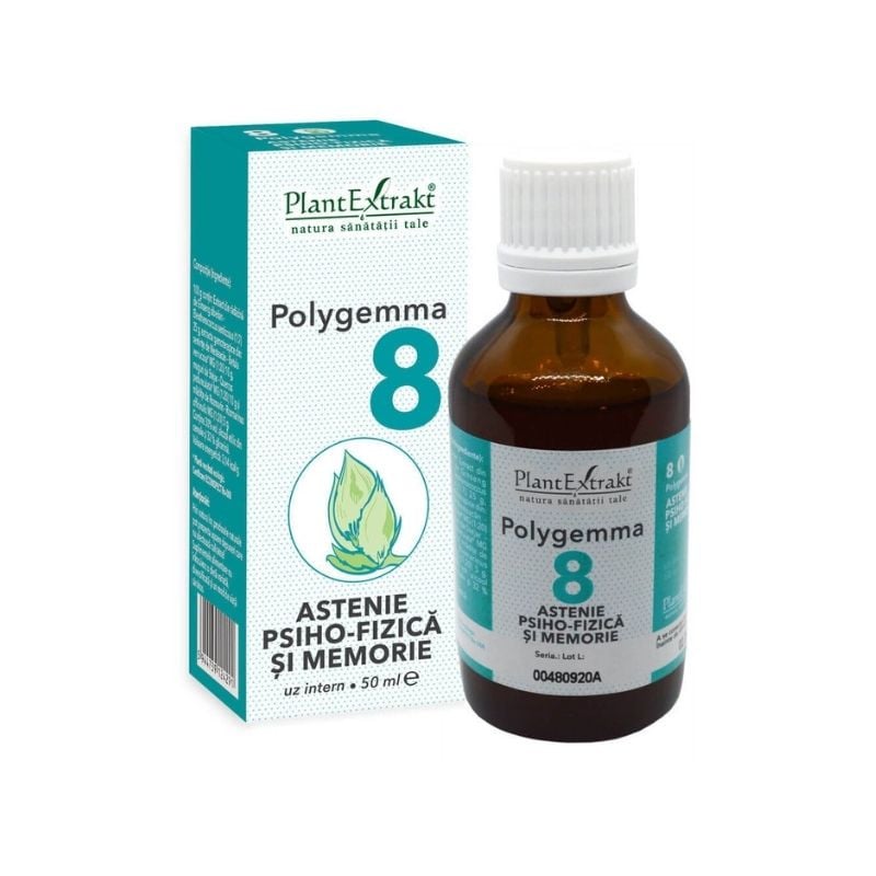 POLYGEMMA nr. 8 Astenie psiho-fizica si memorie, 50 ml Activitate cerebrala