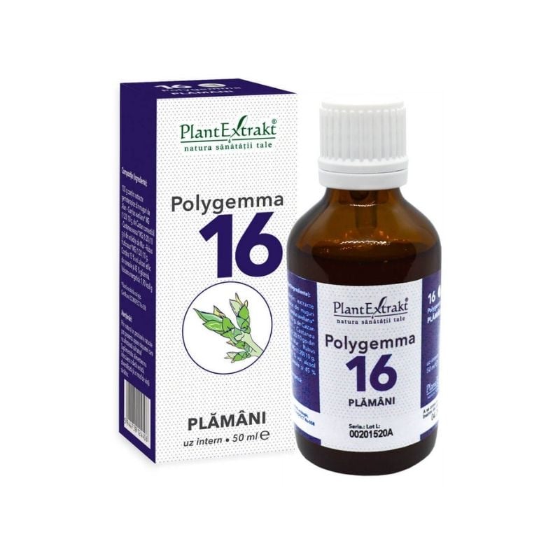 POLYGEMMA nr.16 Plamani-detoxifiere, 50 ml gripa imagine noua