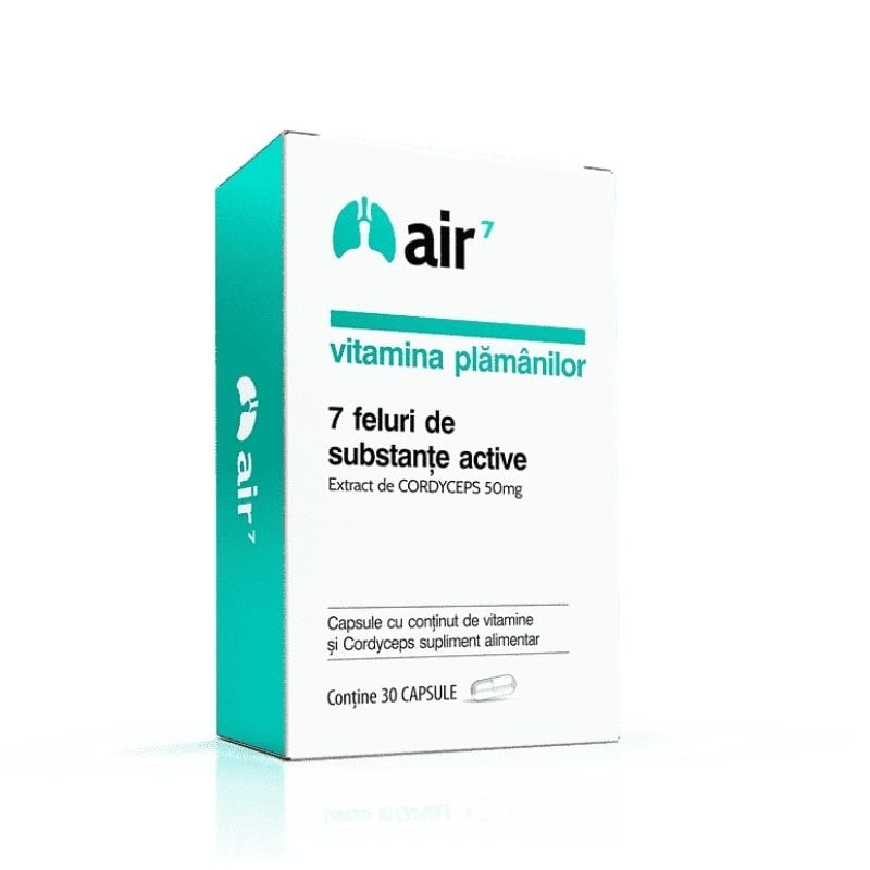 Air7 Vitamina plamanilor, 30 capsule, protectie boli respiratorii Air7 imagine 2022