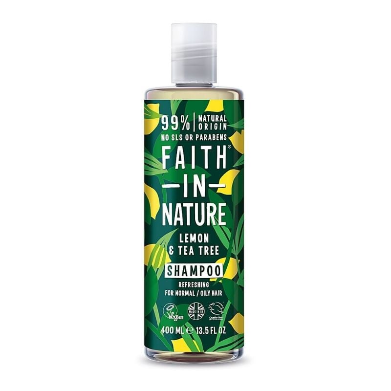 Faith in nature sampon natural revigorant cu lamaie si tea tree, 400 ml 